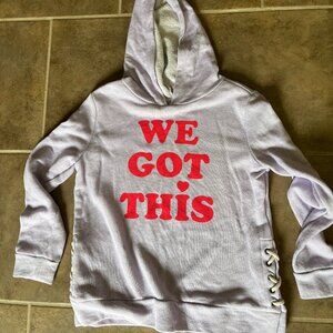 Old Navy Kids "We Got This" Lavender Sweatshirt Hoodie, Large, 10/12